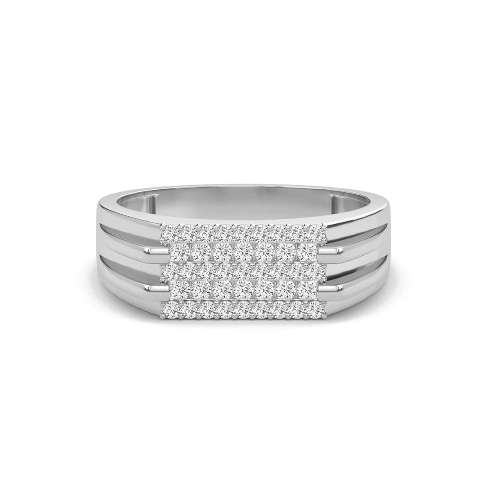 Lab Grown Diamond Round Cut Pave Set Proposal Ring