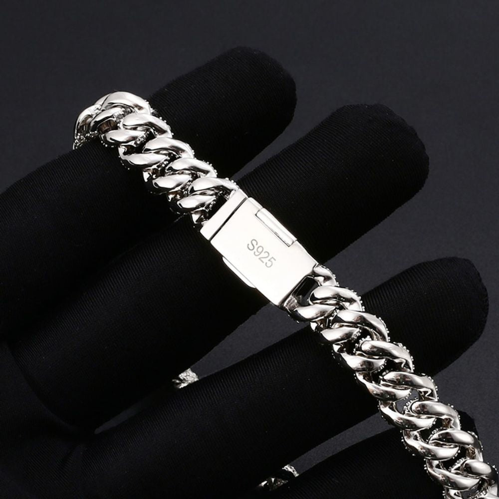 Round Cut Lab Grown Diamond Cuban Link Chain For Men