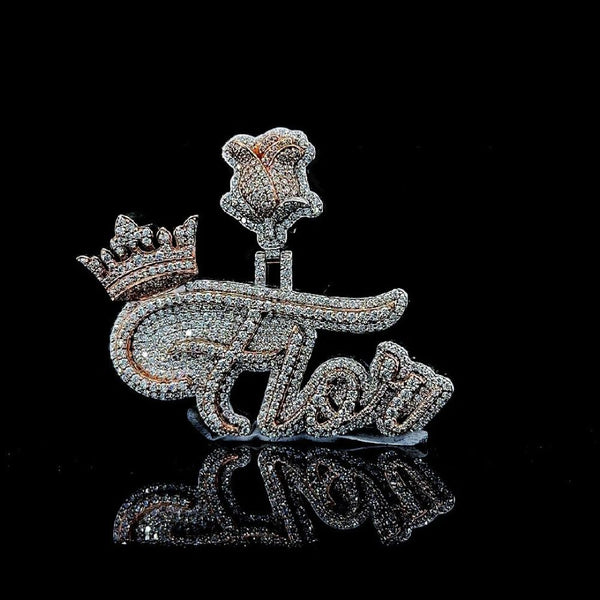 Iced Out Moissanite Diamond Rapper Style Hip Hop Pendant