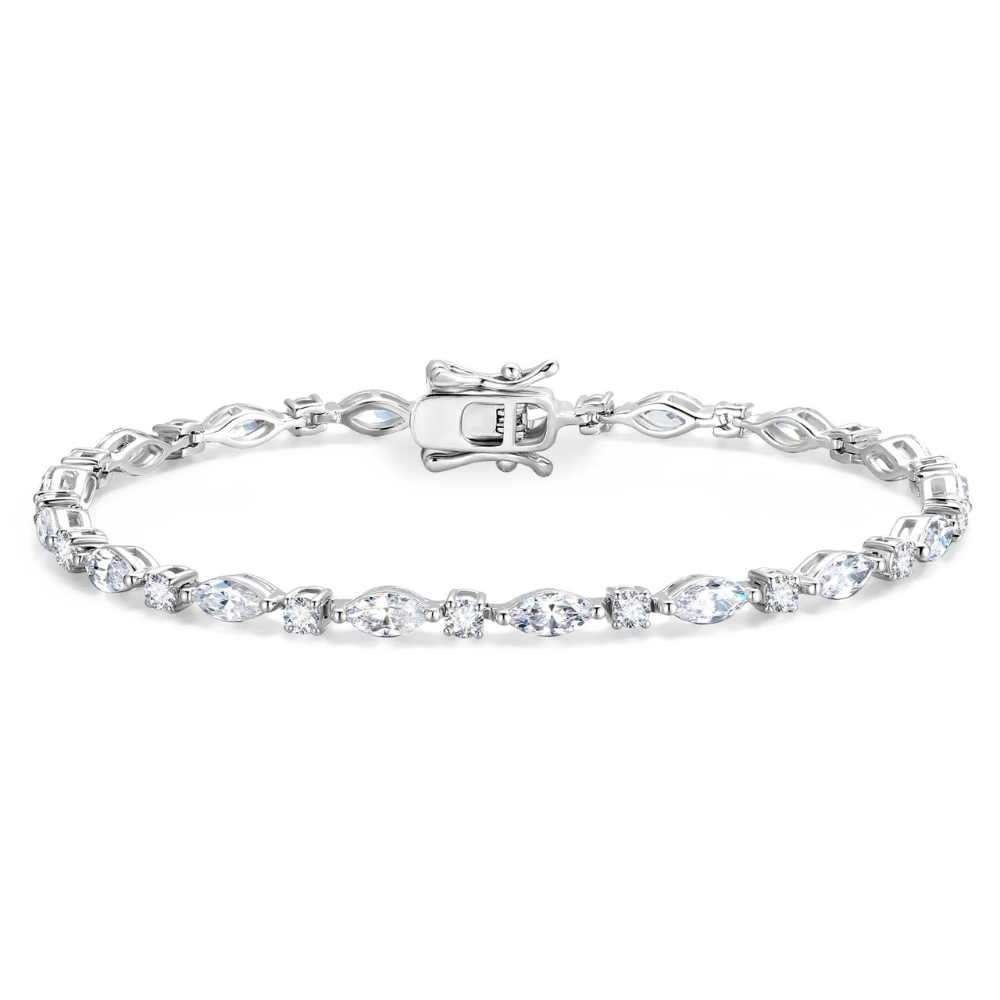 Marquise & Round Cut Moissanite Women's Tennis Bracelet