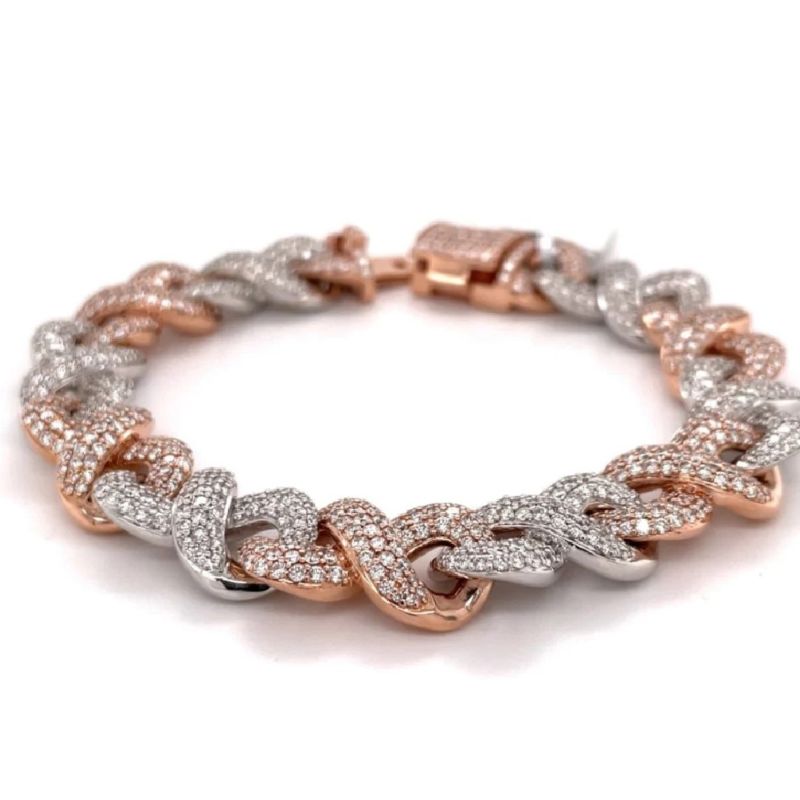 Infinity Link Moissanite Diamond Hip Hop Bracelet