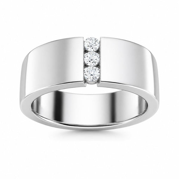 Lab Grown Diamond Round Cut Channel Set Wedding Band