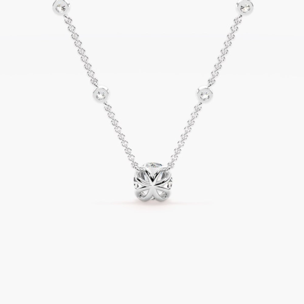 VVS1 Moissanite Round Brilliant Cut Pendant