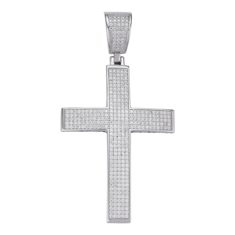 Moissanite Diamond Iced Out Unisex Cross Pendant