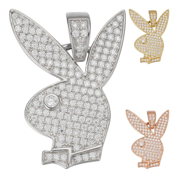 Rabbit Bunny Iced Out Moissanite Hip Hop Pendant