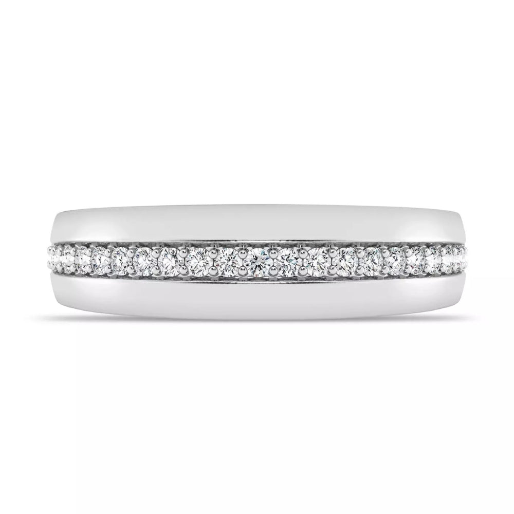 Lab Grown Diamond Round Cut Pave Set Promise Ring