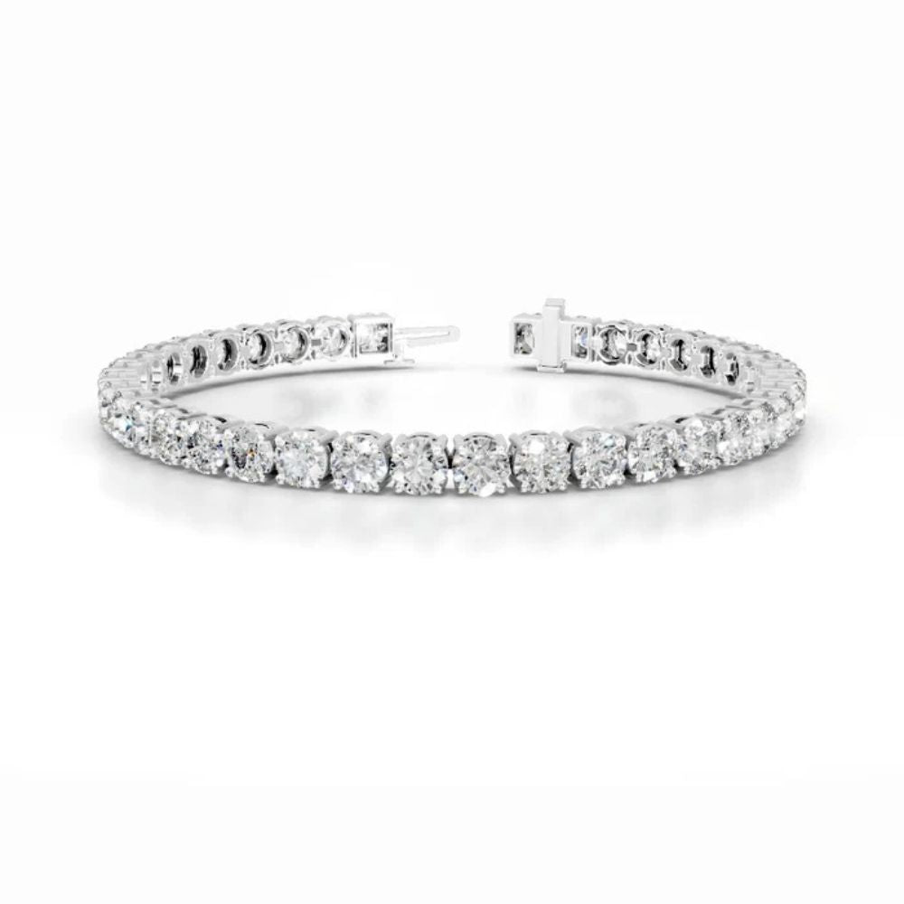 Round Cut Moissanite Classic Tennis Bracelet
