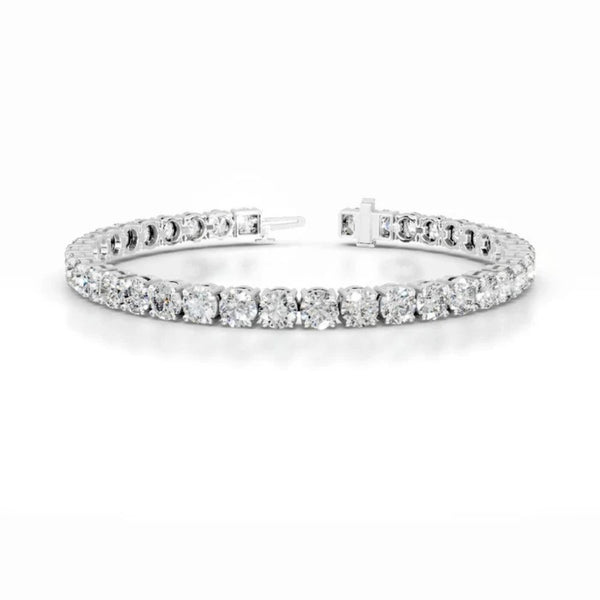 Round Cut Moissanite Classic Tennis Bracelet
