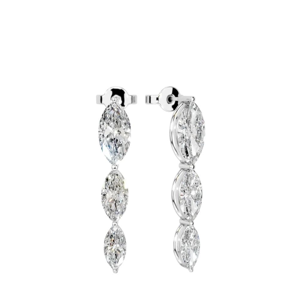 Marquise Cut Moissanite Classic Women's Drop Dangle Earrings