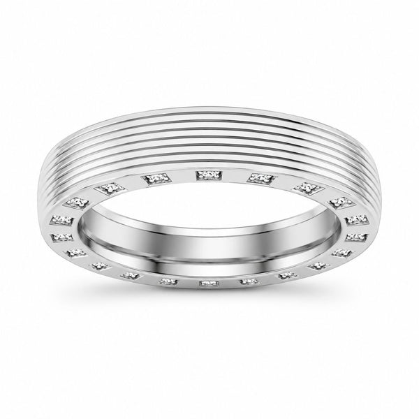 Lab Grown Diamond Round Cut Men's Wedding Band