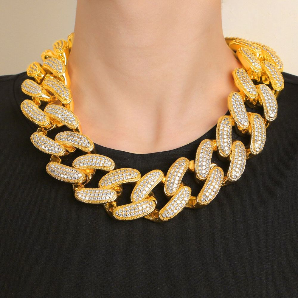 Round Cut Lab Grown Diamond Iced Out Cuban Chain