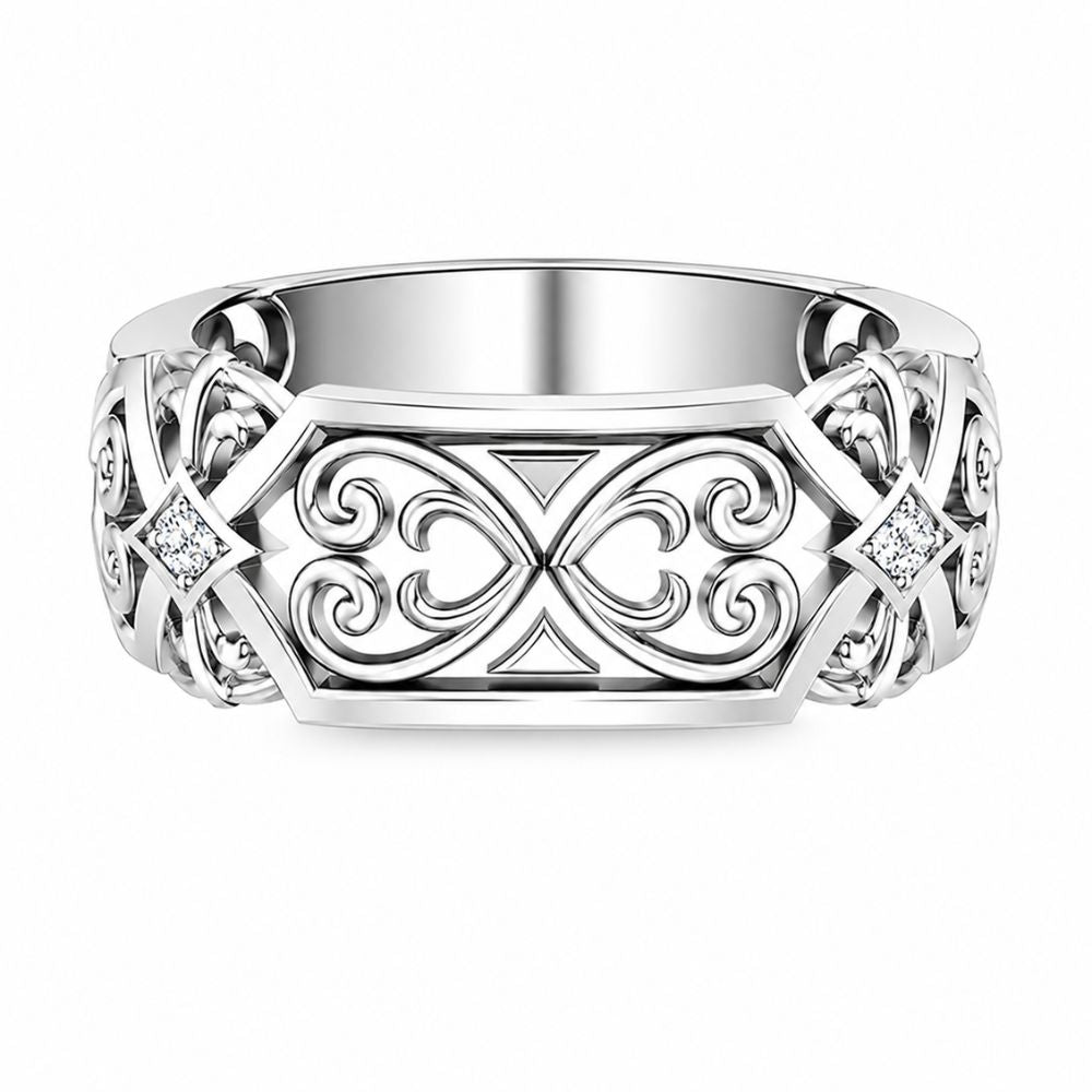 Lab Grown Diamond Round Cut Classic Men's Wedding Ring