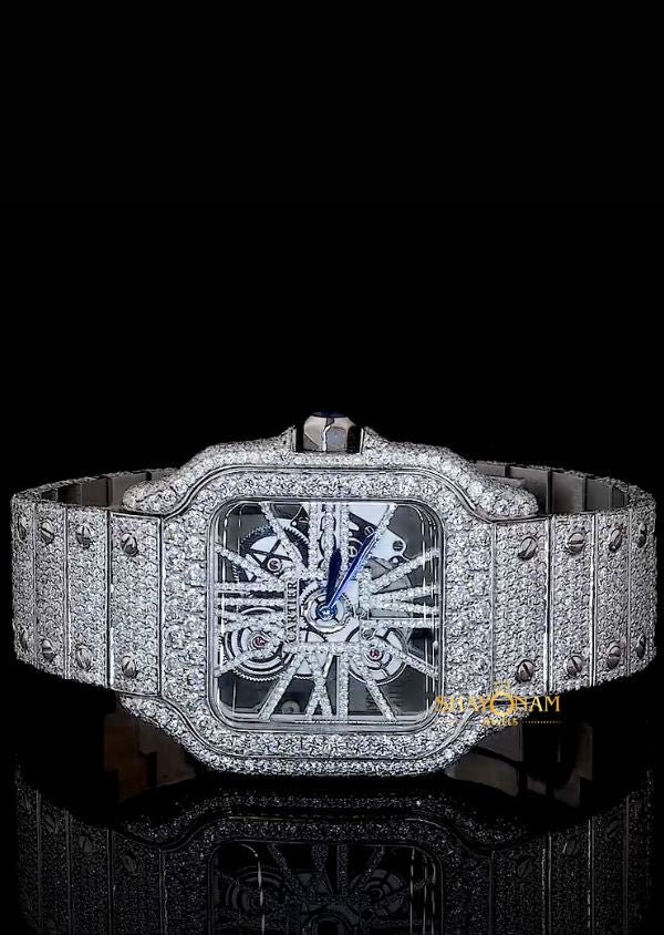 Moissanite Diamond Skeleton Iced Out Hip Hop Watch