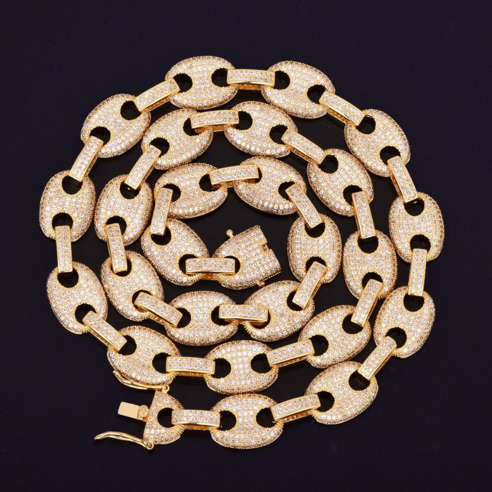 Round Cut G Link Iced Out Lab Grown Diamond Chain