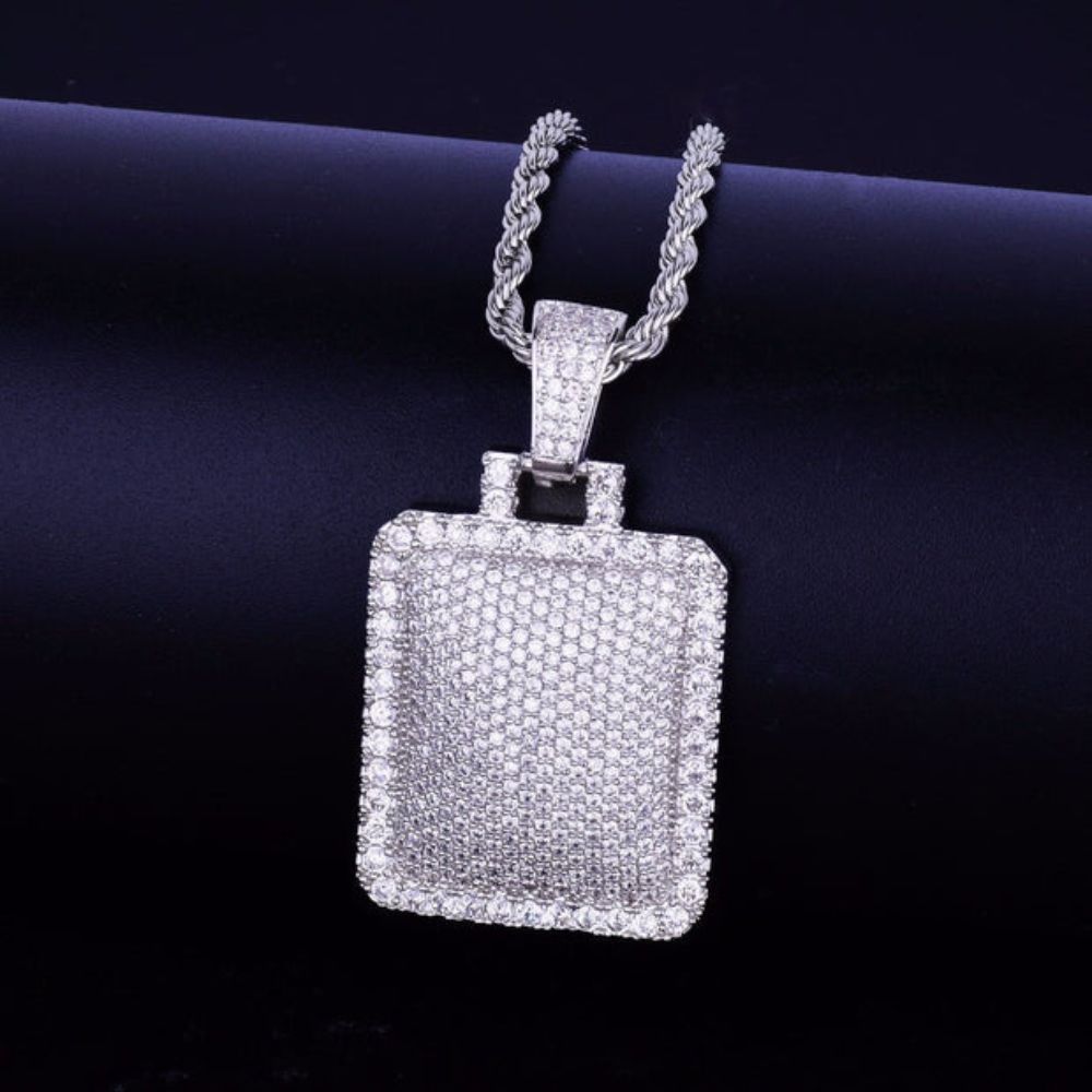 Lab Grown Diamond Round Cut Micro Pave Pendant