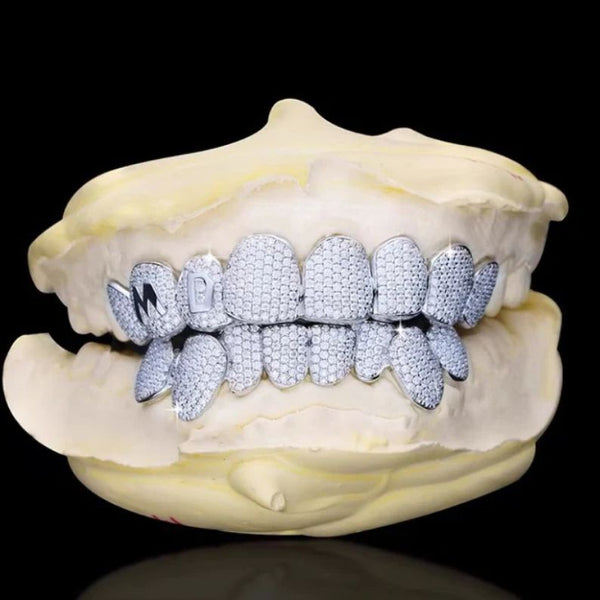 Iced Out Moissanite Custom Letter Grillz For Men's