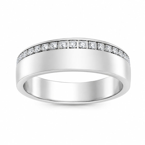 Round Cut Pave Set Lab Grown Diamond Promise Band