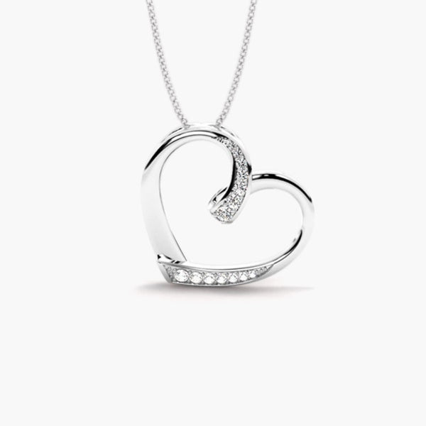 Moissanite Round Cut Pave Set Pendant