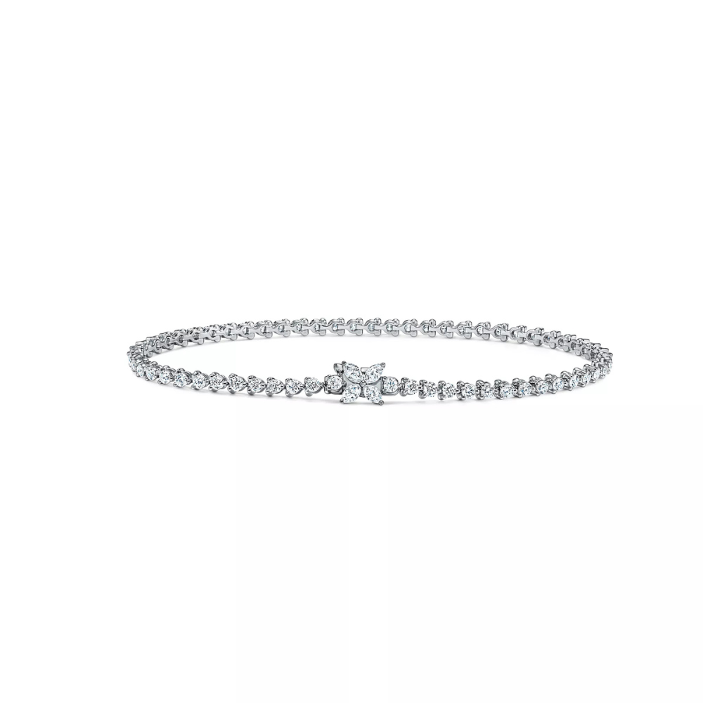 Round Cut & Marquise Cut Moissanite Tennis Bracelet