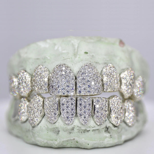 Iced Out VVS1 Moissanite 10 On 10 Grillz