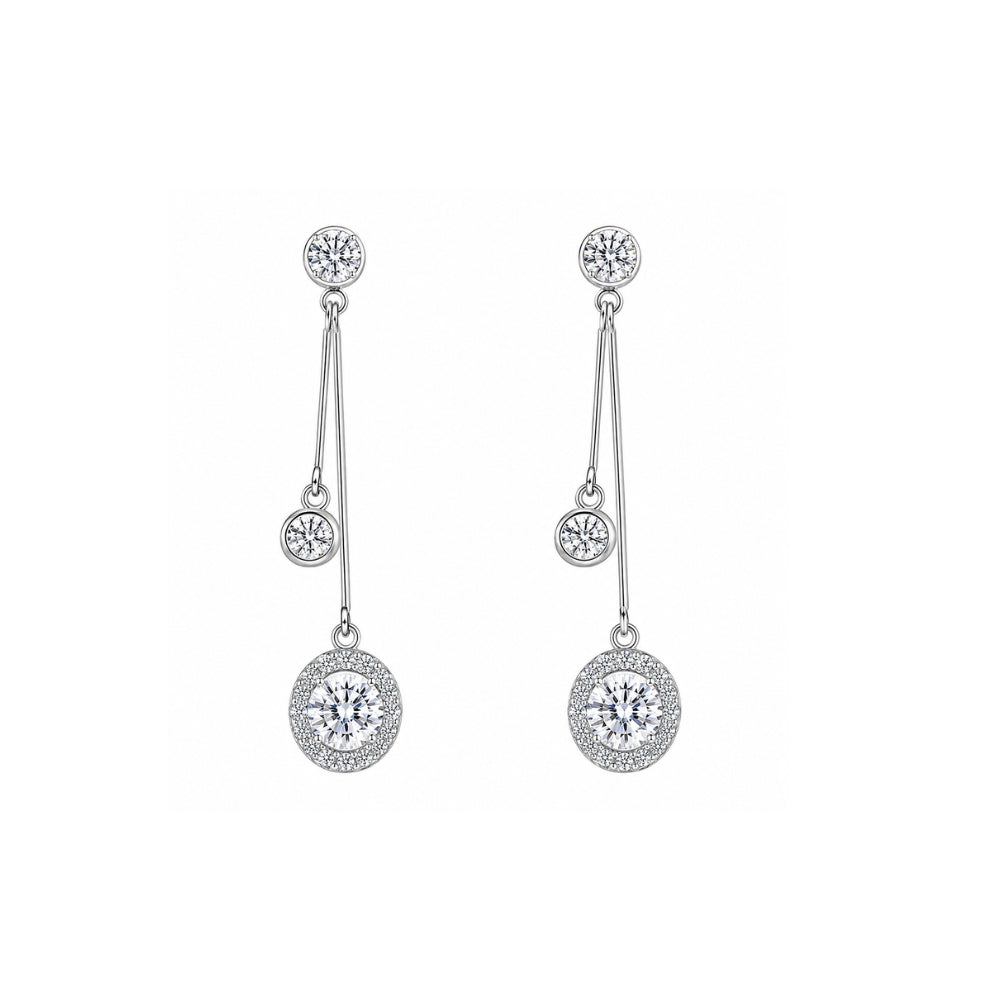 Moissanite Round Cut Classic Drop Dangle Earrings For Her