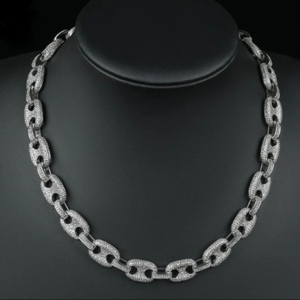 Fully Iced Out Moissanite Pig Nose Hip Hop Chain