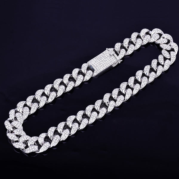 Moissanite Iced Out Hip Hop Cuban Link Chain
