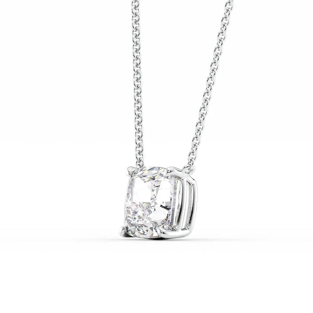 VVS1 Moissanite Cushion Cut Pendant