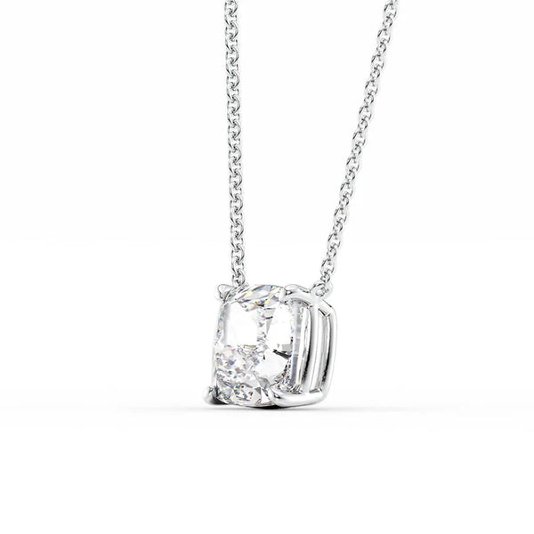 VVS1 Moissanite Cushion Cut Pendant