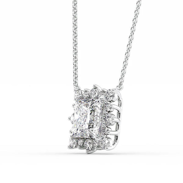 Princess Cut VVS1 Moissanite Diamond Pendant