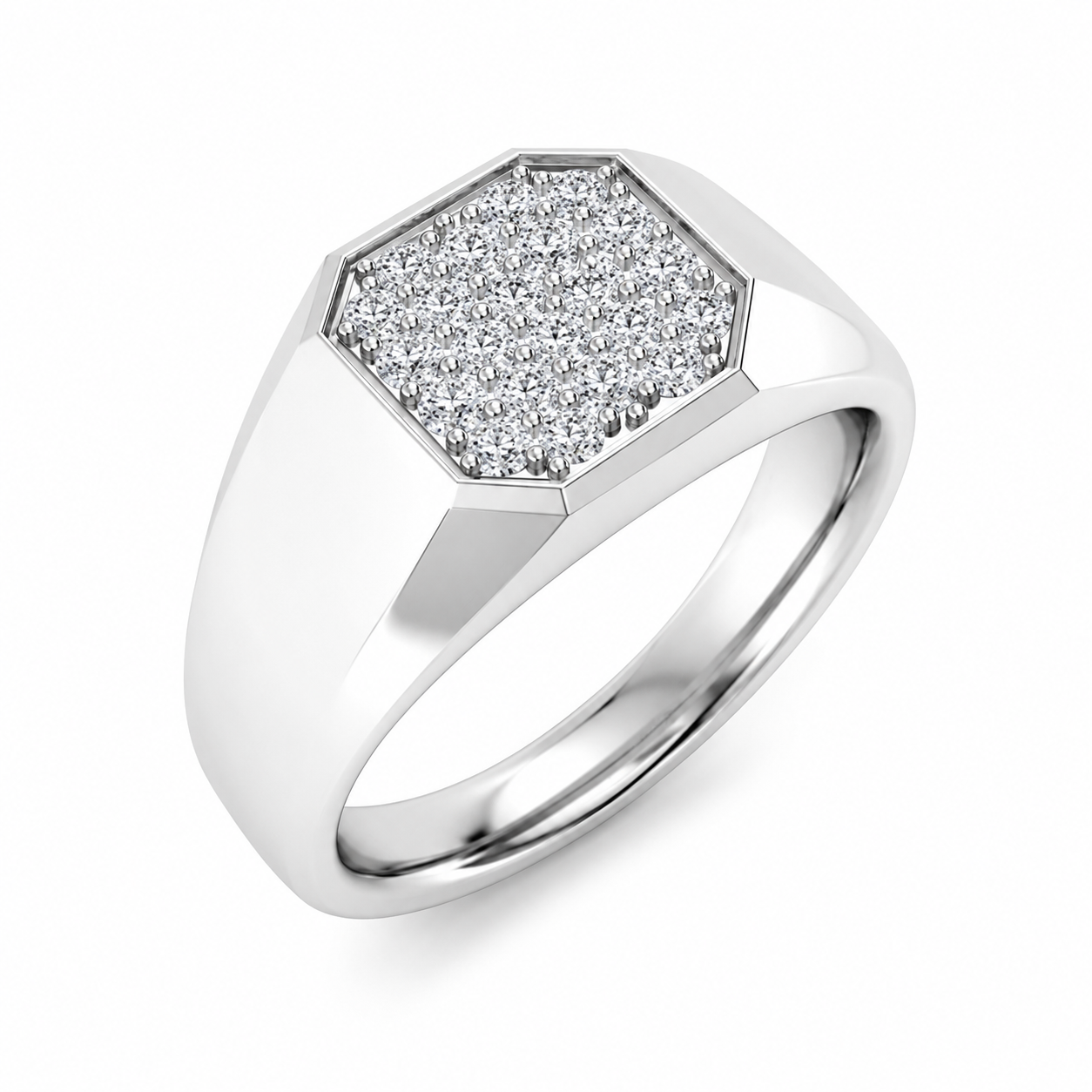 Round Cut Micro Pave Set Lab Grown Diamond Promise Ring