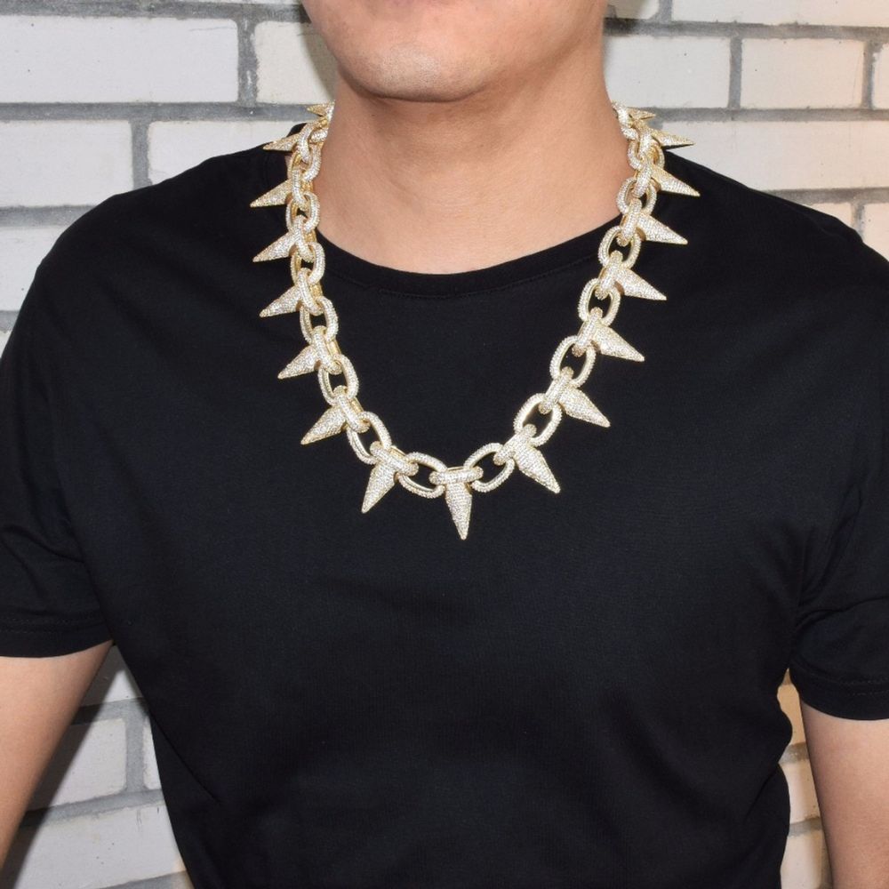 Men's Wear Round Cut Iced Out Lab Grown Diamond Chain