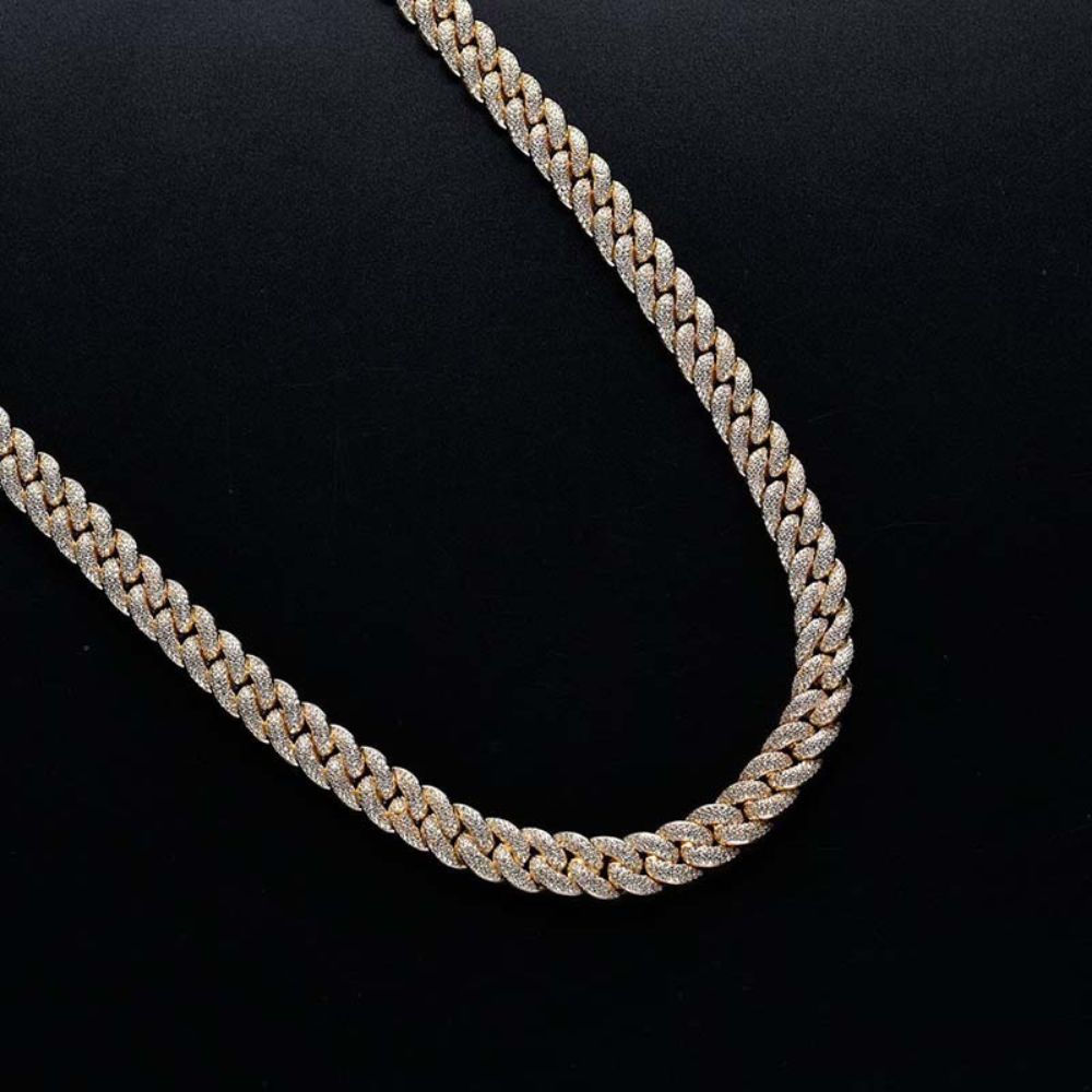 Round Cut Moissanite Iced Out Men's Chain For Birthday Gift