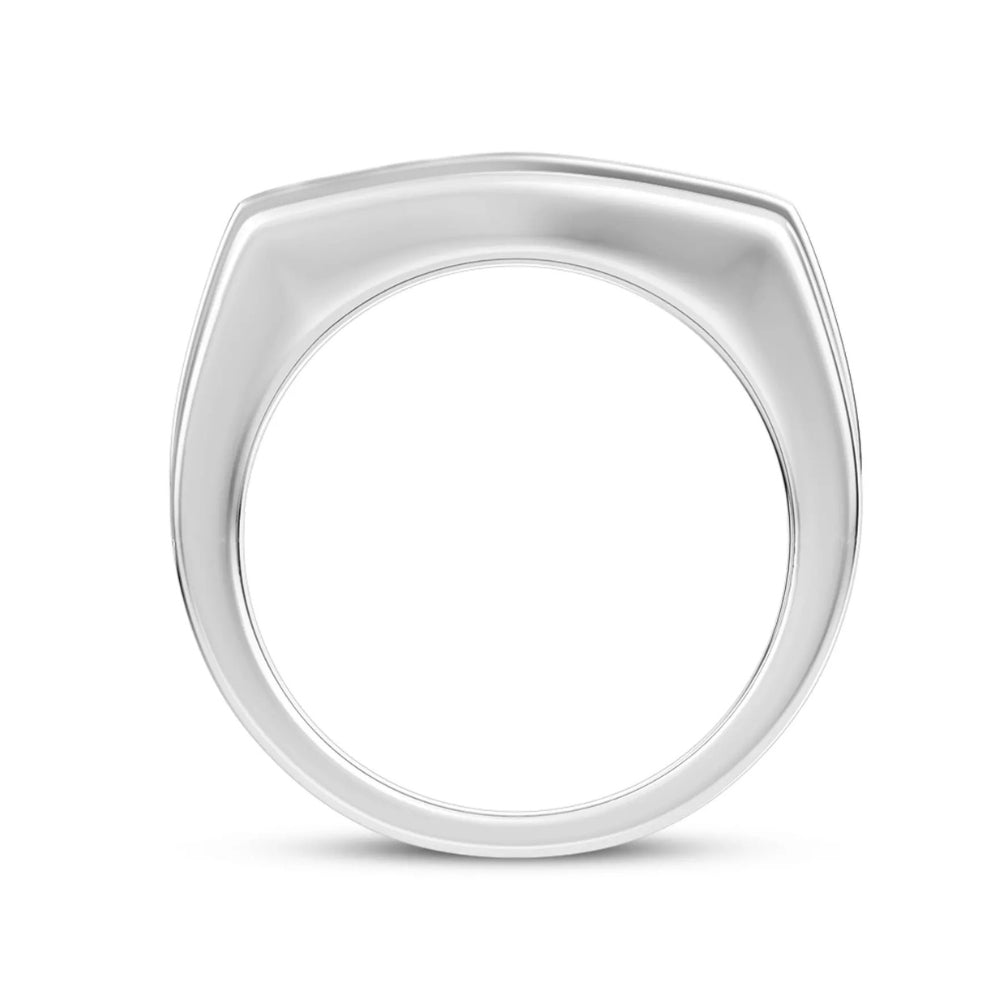 Round Cut Lab Frown Diamond Five Stone Engagement Ring