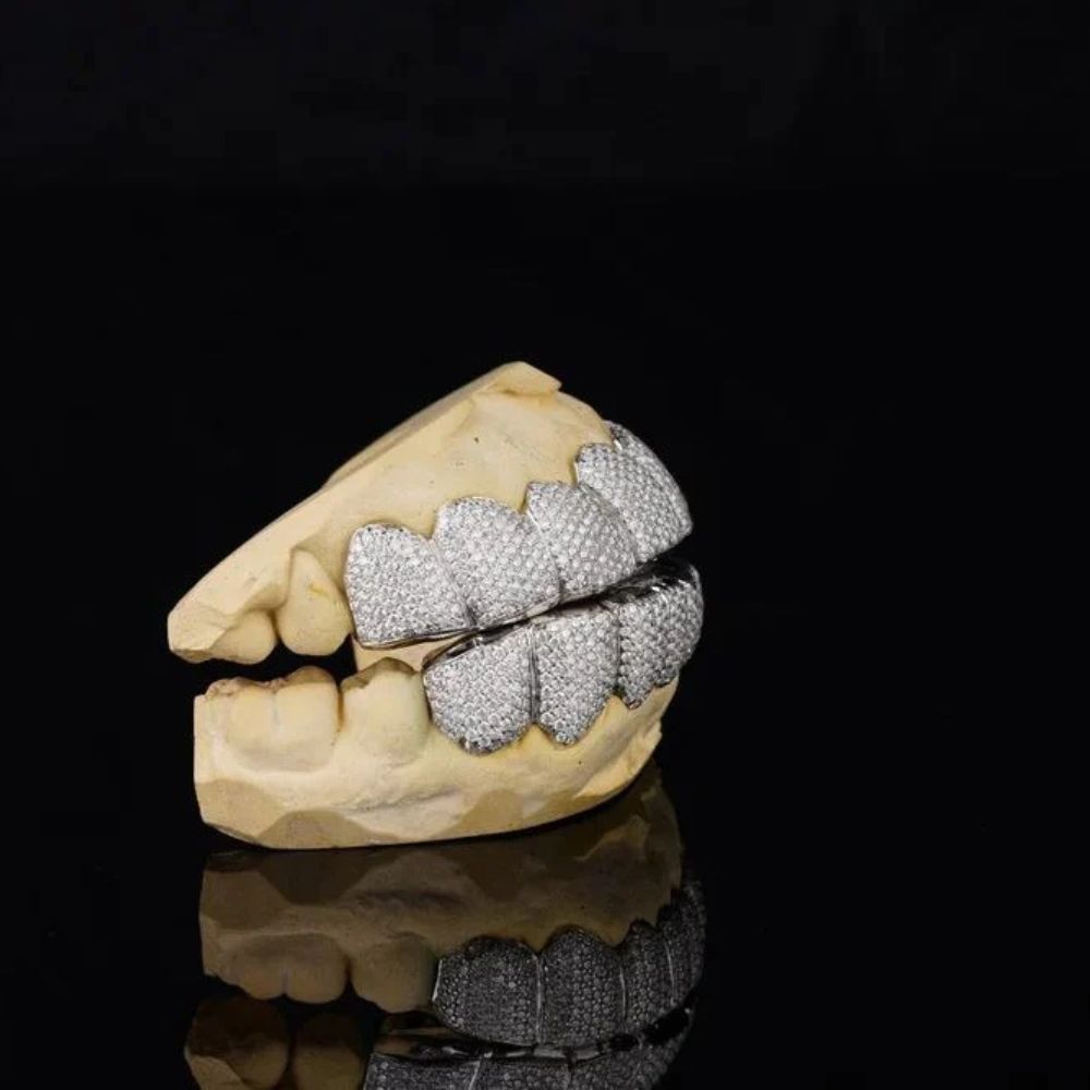 Moissanite Fully Iced Out 8 On 8 Grillz