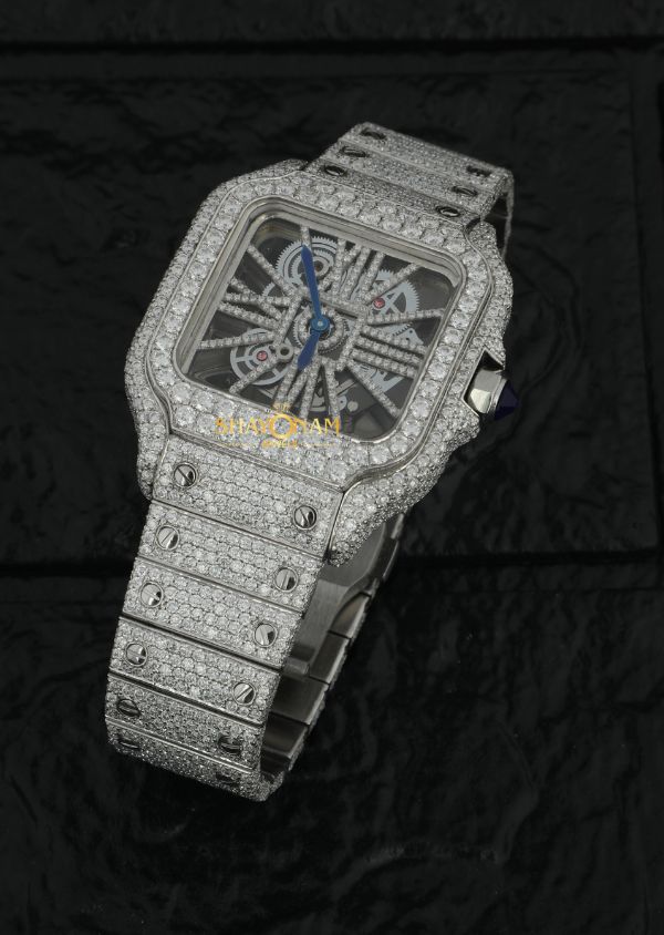 Full White Iced Out Moissanite Diamond Luxury Watch