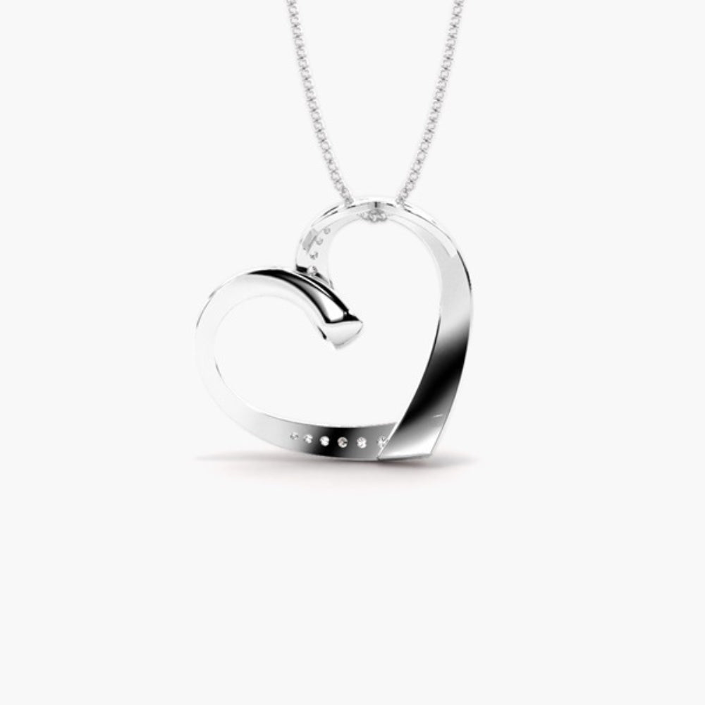 Moissanite Round Cut Pave Set Pendant