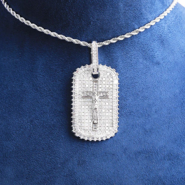 Lab Grown Diamond Round Cut Iced Out Pendant For Men