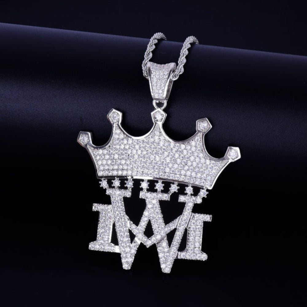 Lab Grown Diamond Round Cut Hip Hop Pendant For Men