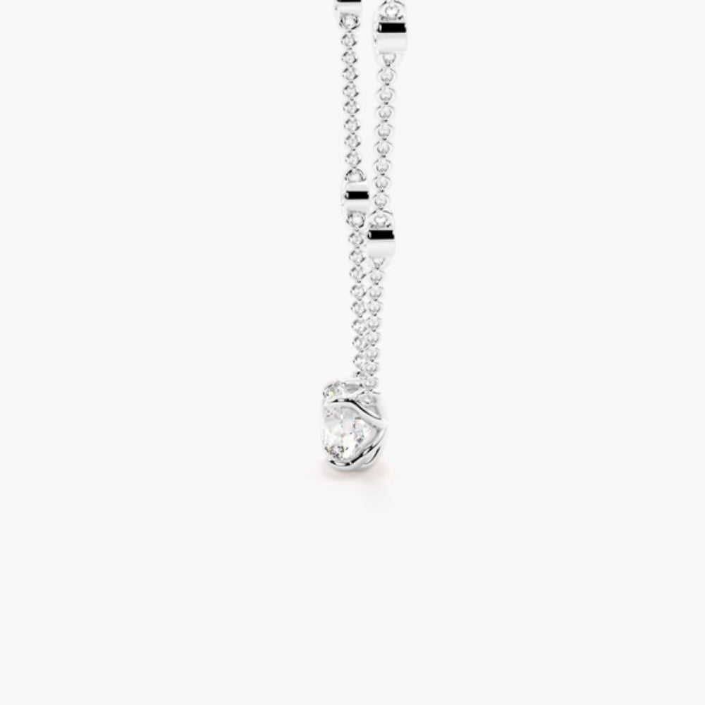 VVS1 Moissanite Round Brilliant Cut Pendant