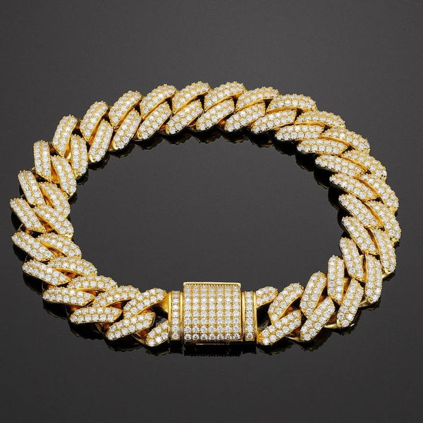 VVS1 Moissanite Iced Out Cuban Link Bracelets For Men's