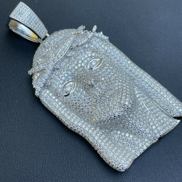 Iced Out Moissanite Diamond Jesus Hip Hop Pendant For Men's