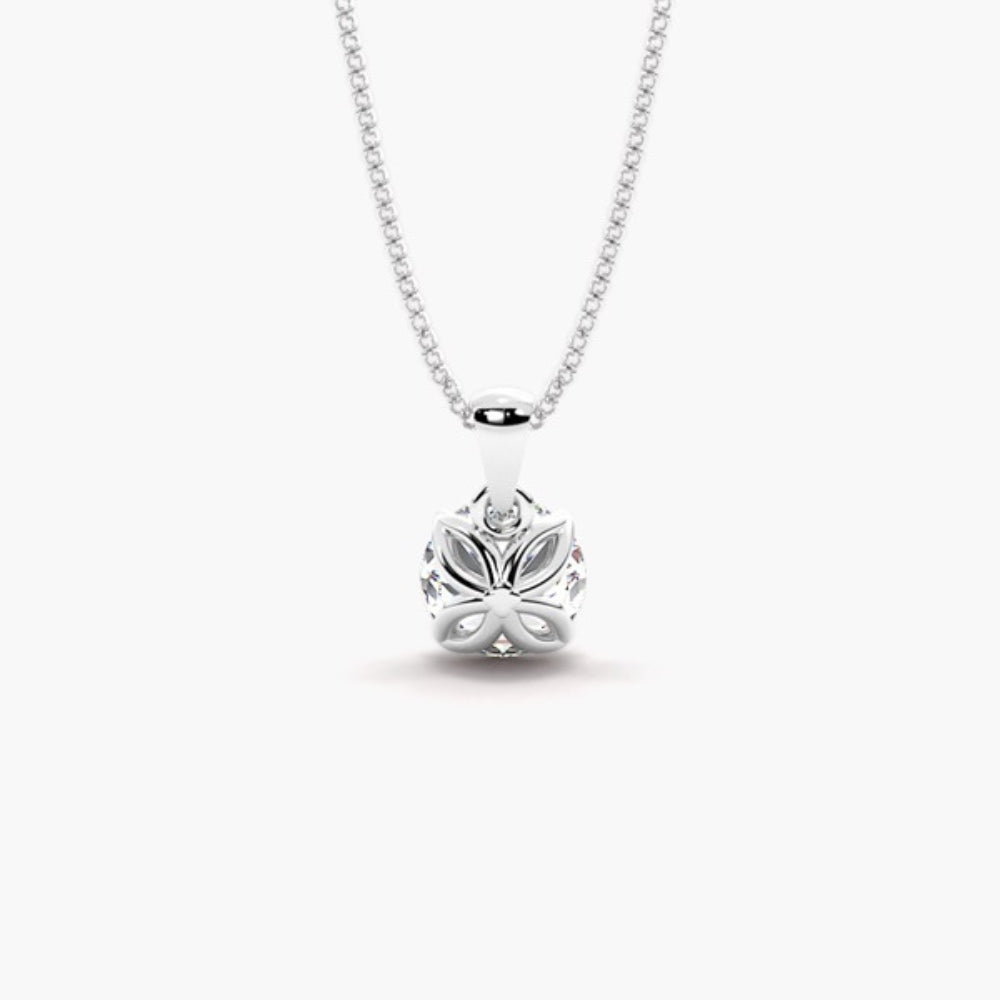 Moissanite Round Cut Solitaire Pendant