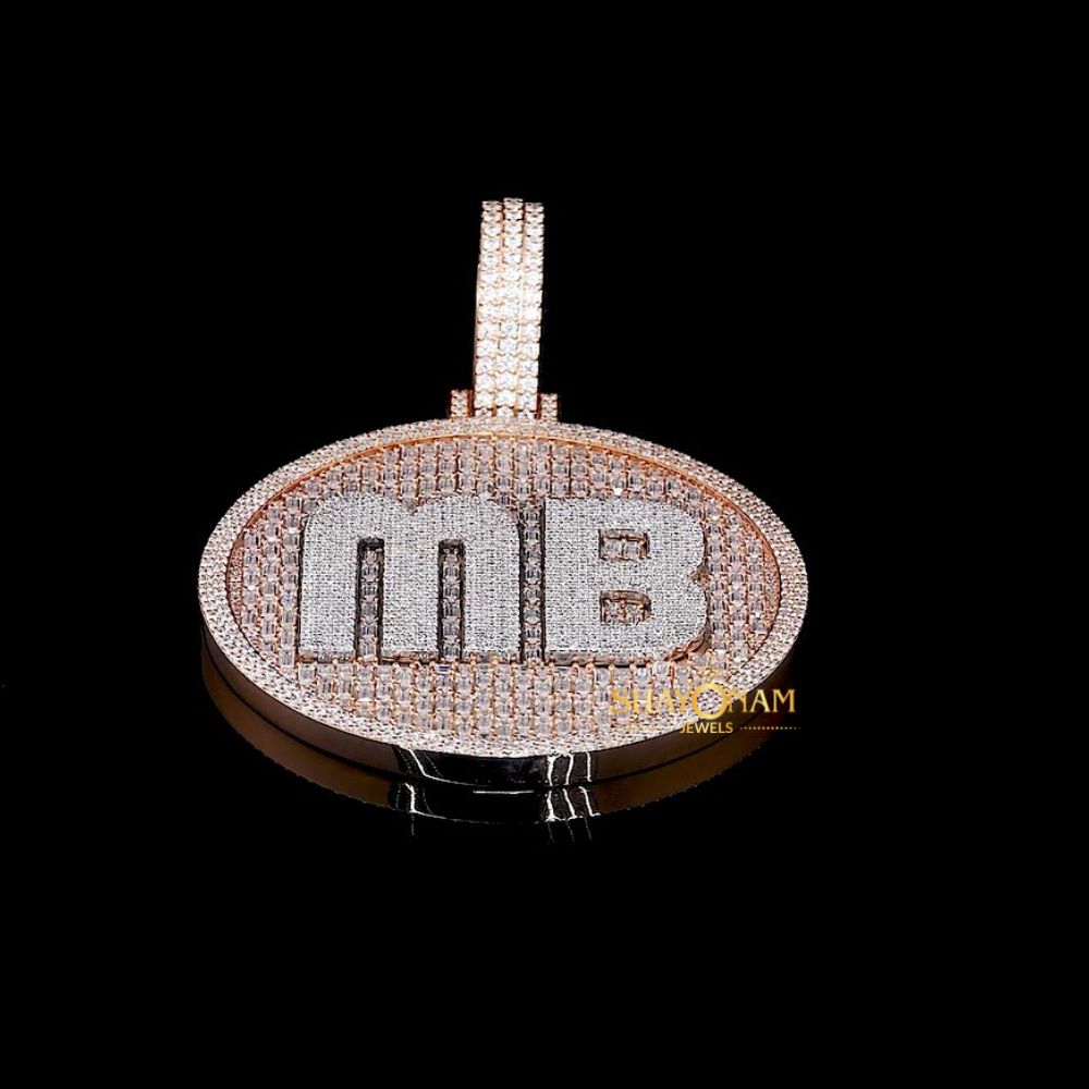 Moissanite Diamond Iced Out Hip Hop Pendant For Men's