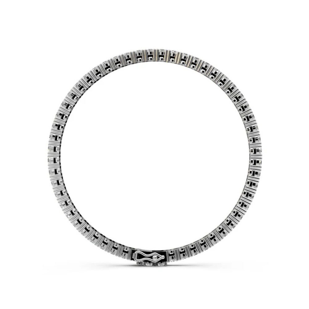 Round Cut Moissanite Tennis Bracelet For Birthday Gift