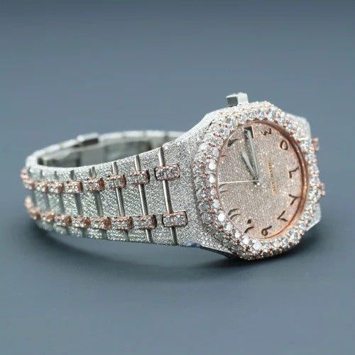 Stainless Steel Iced Out Moissanite Celebrity Watch