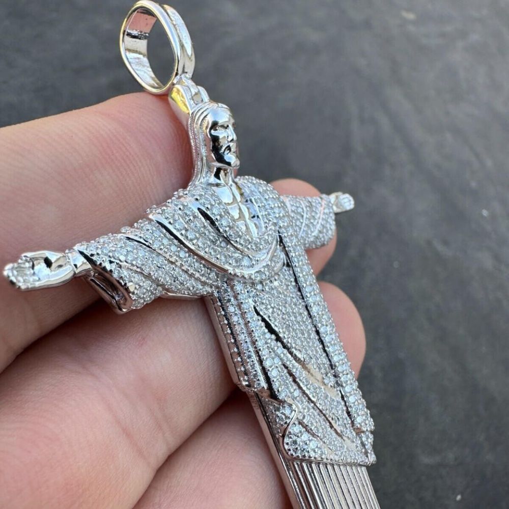 Moissanite Iced Out Christ The Redeemer Hip Hop Pendant