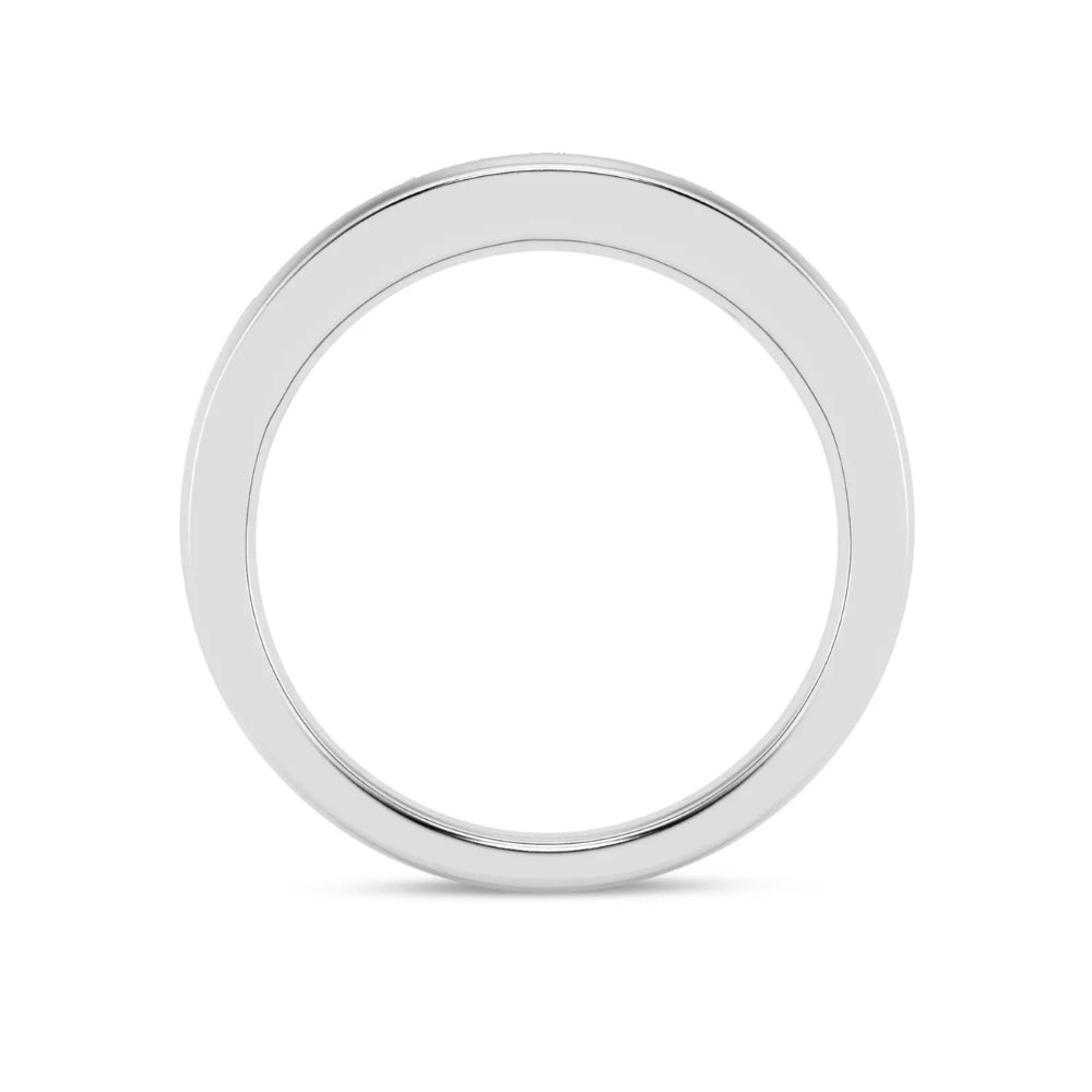 Round Cut Lab Grown Diamond Channel Set Men's Engagement Ring