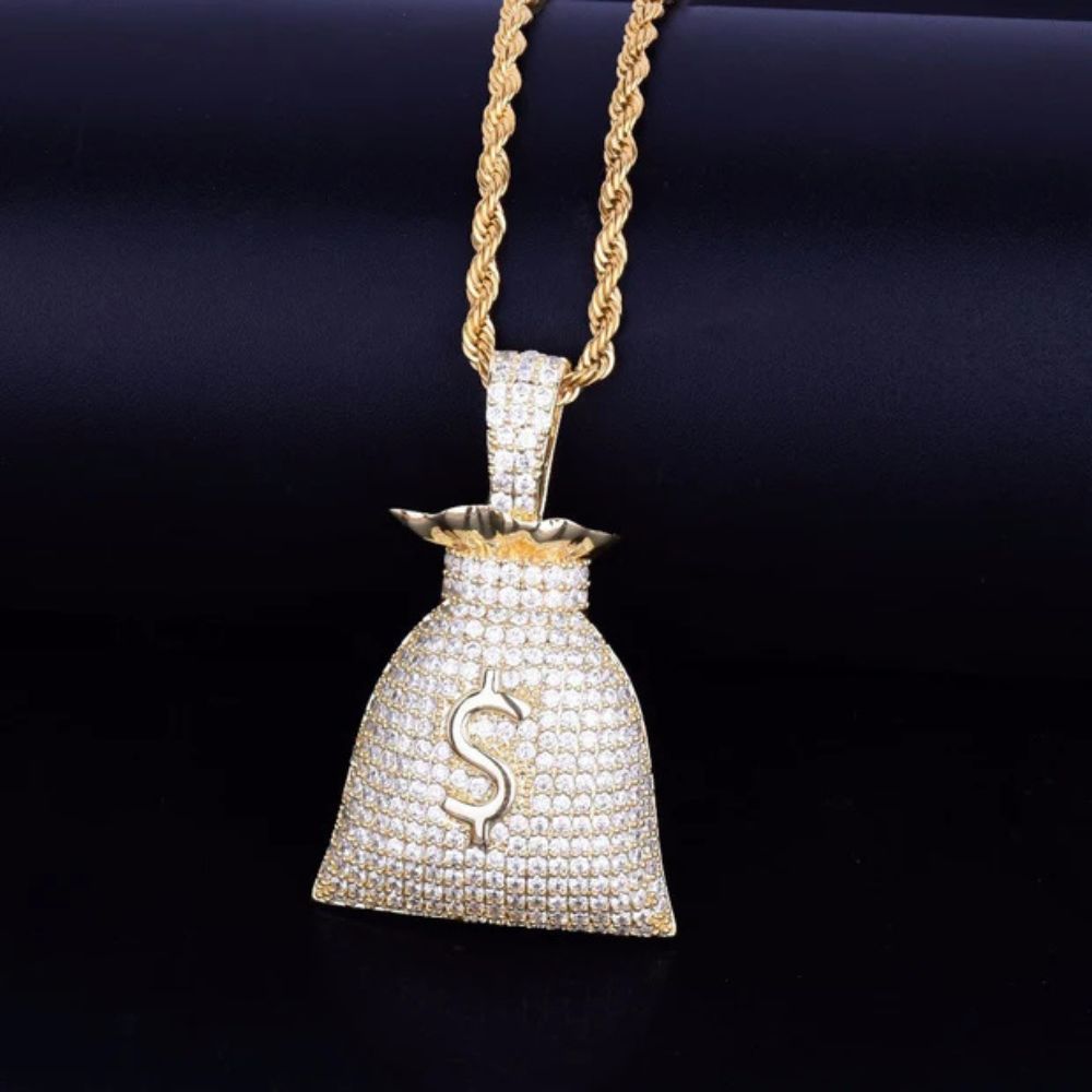 Round Cut Lab Grown Diamond Iced Out Hip Hop Pendant