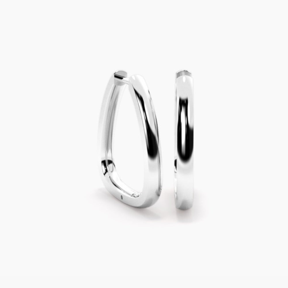 Colorless Moissanite Round Cut Pave Set Hoop Earrings For Women